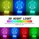 thumbnail image 4 of Luz nocturna LEDERGO Baseball Effect 3D, 16 colores RGB, para niños, 4 of 9