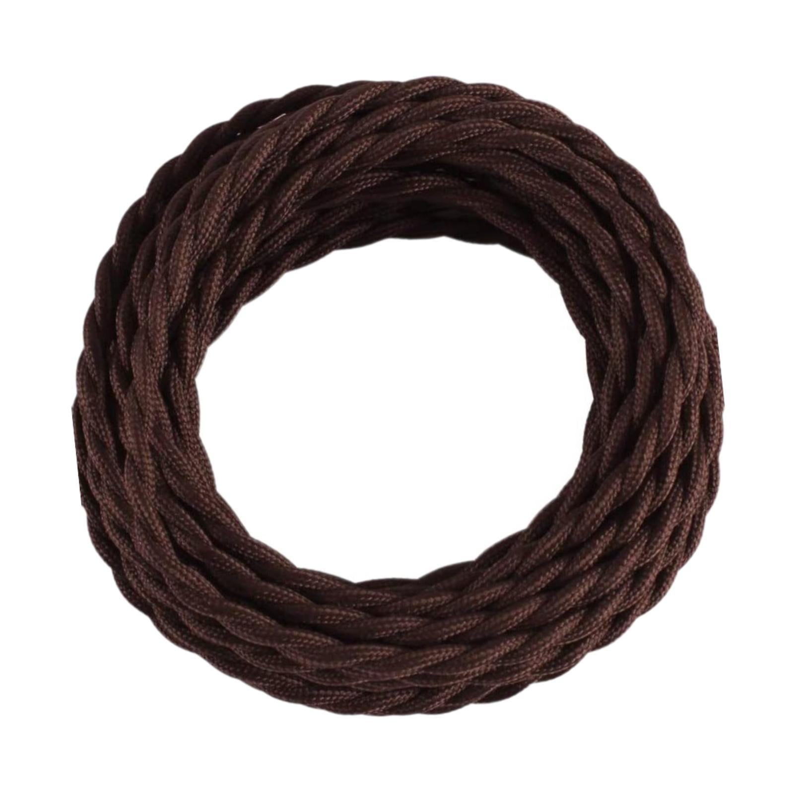 Magideal - Kits De Cables De Alambre Trenzado Para Lámparas Colgantes Cable De Lámpara Trenzado Universal De 10 M Cable De Lámpara Colgante Decorativo Lámpara , Café