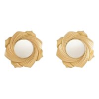 Genérico - Set 2 Espejo Decorativo Pared Pétalo Flor Remolino Jhn