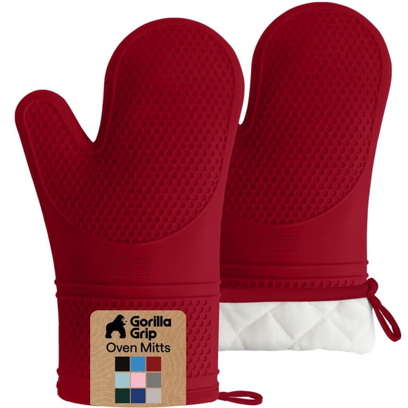 Guantes de horno GORILLA GRIP 32 × 21 cm 550 °F (≈288 °C) rojo