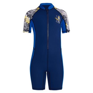 Ioensy - Traje De Baño Traje De Baño Natación Snorkel Niño Manga Corta Niños Niñas Surf Azul Y L