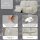 thumbnail image 3 of Funda para loveseat ULTICOR de jacquard, 8 piezas, reclinable, color marfil, 3 of 7