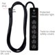 thumbnail image 2 of Protector de sobretensión GE 33661, 6 salidas, 800 julios, 1,8 m, cable negro, 2 of 7
