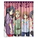thumbnail image 1 of Hermosa cortina de ducha de anime japonés K-on Girl, juego de cortina de baño con ganchos, tamaño 60 x 72 pulgadas, 1 of 3