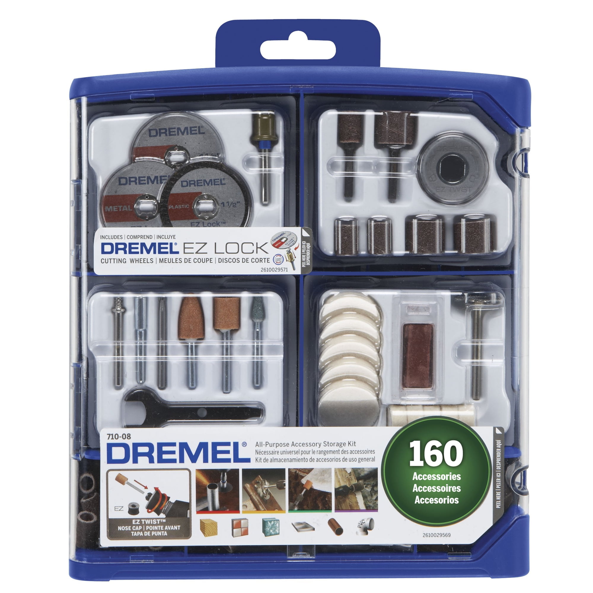Kit De Accesorios Para Herramientas Rotativas Dremel De 160 Piezas Con Tecnología Ez Lock