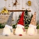 thumbnail image 2 of gnomos navideños de peluche con lentejuelas y luz, 30 cm, hechos a mano, suecos, con gorro de lentejuelas, adornos de duende navideño, para regalo de Acción de Gracias, decoración de mesa navideña., 2 of 7