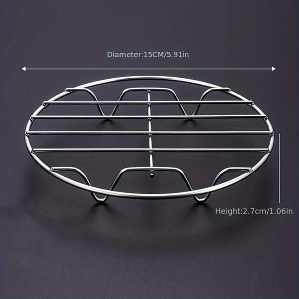 Upgrade Your Cooking Game with Our Household 304 Stainless Steel Steaming and Grill Rack - Perfect Size, Heat-Resistant, and Easy to Use!