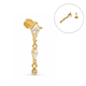 thumbnail image 1 of Piercing labret Amy 6mm 16G plata 925 bañado oro 18k, 1 of 3