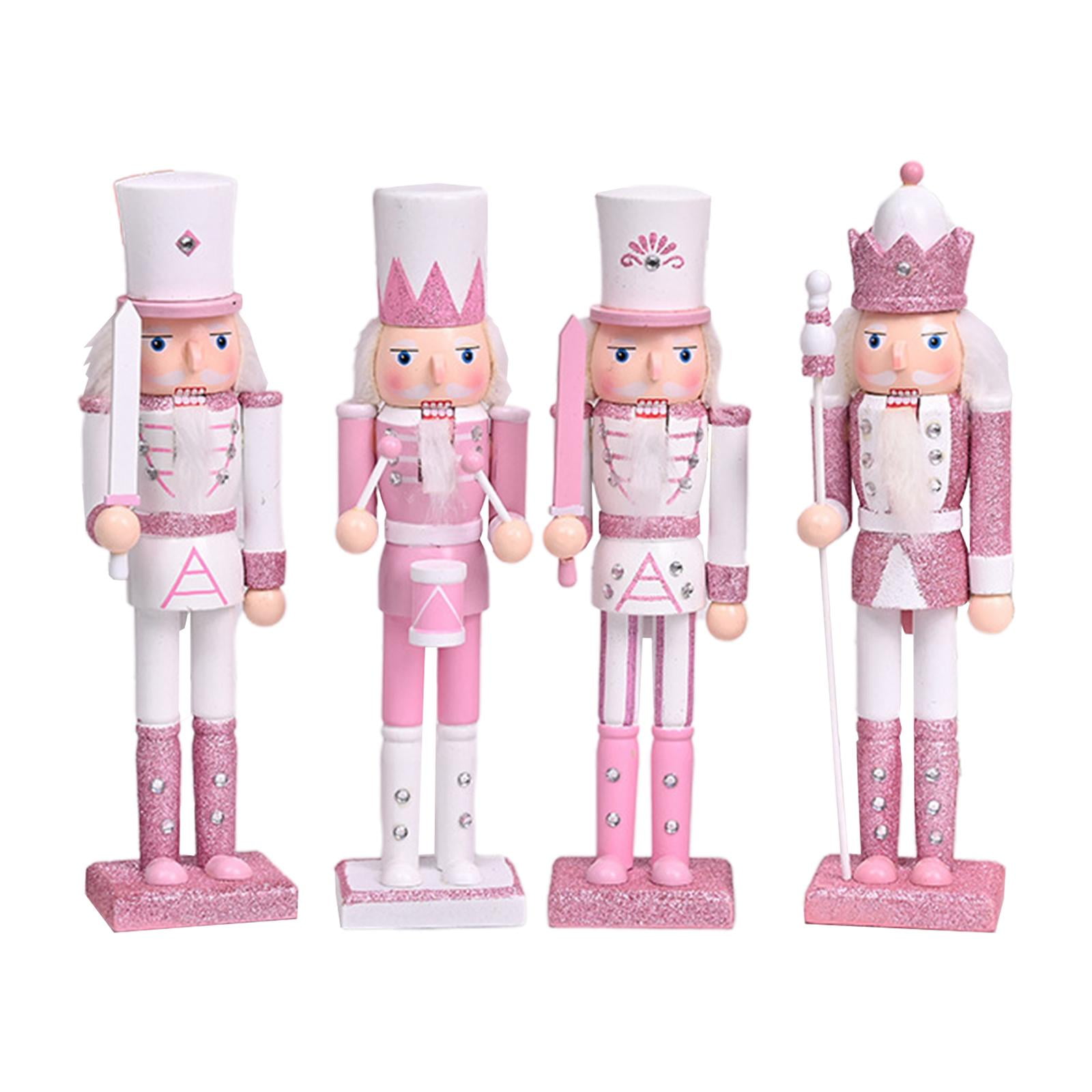 Bothyi - 4x Festive Collectible Nutcracker Sparkle Para Estantes De Dormitorio