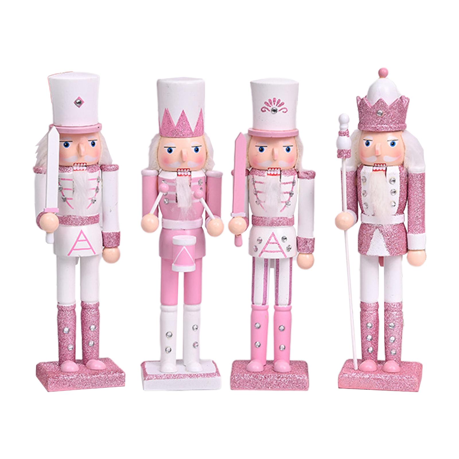 Bothyi - 4X Festive Collectible Nutcracker Sparkle Para Estantes De Dormitorio