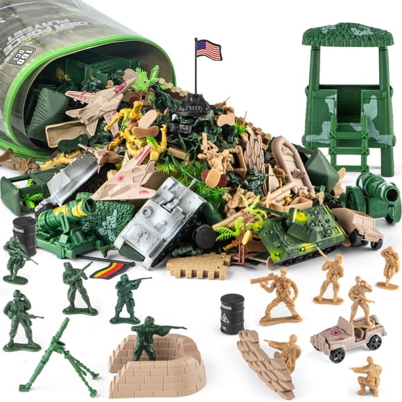 Set Divwa Army Base de Toy Army para hombre, 160 unidades, para niños de 8 a 12 años
