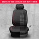 thumbnail image 5 of Fundas de asiento CAR PASS Universal FIT de piel ribeteada, color negro y rojo, 5 of 9