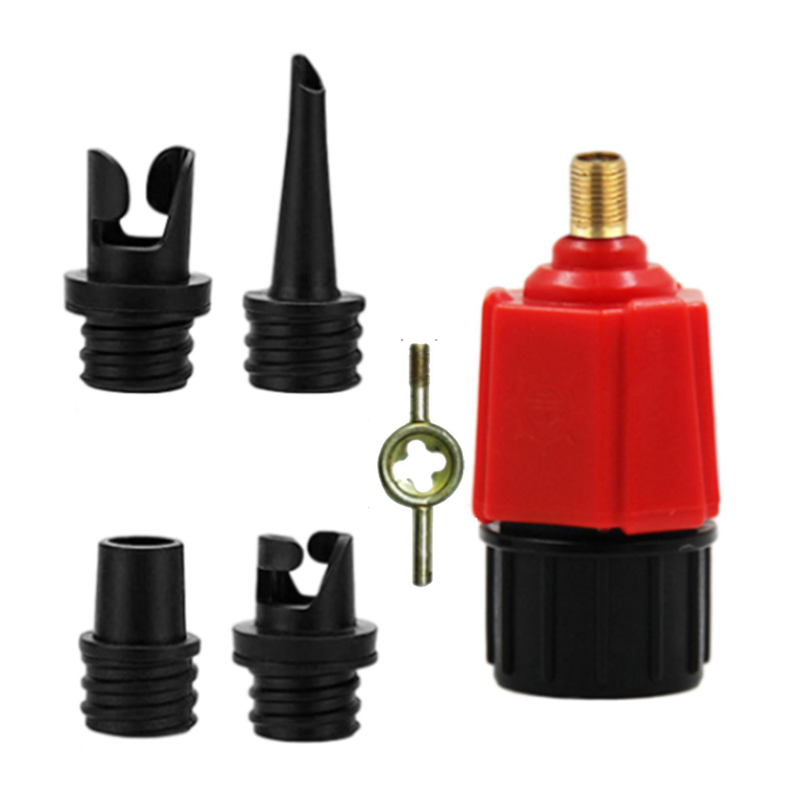 Magideal - 5 Piezas Adaptador De Bomba De Barco Adaptador De Válvulas Adaptador Inflable Con 1 Llave Juguetes Inflables Compresor Multifunción Adaptador De Bomba Rojo
