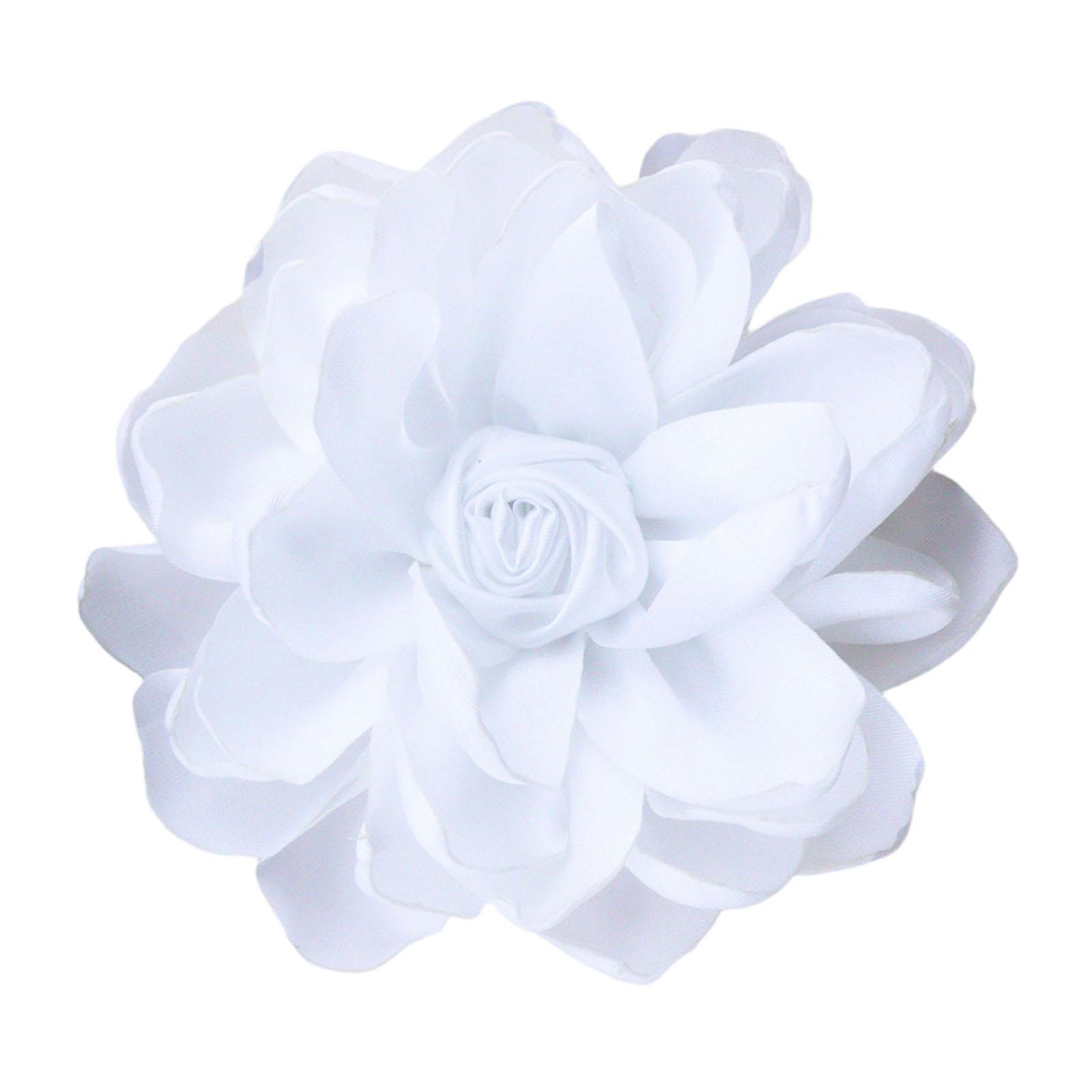 Ioensy - Broche De Flores Accesorios Para El Cabello Para Bodas Banquete Ropa Accesorios Danza Blanco