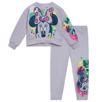 Conjunto De Ropa: Sudadera Y Leggings De Forro Polar De Minnie Mouse De Disney