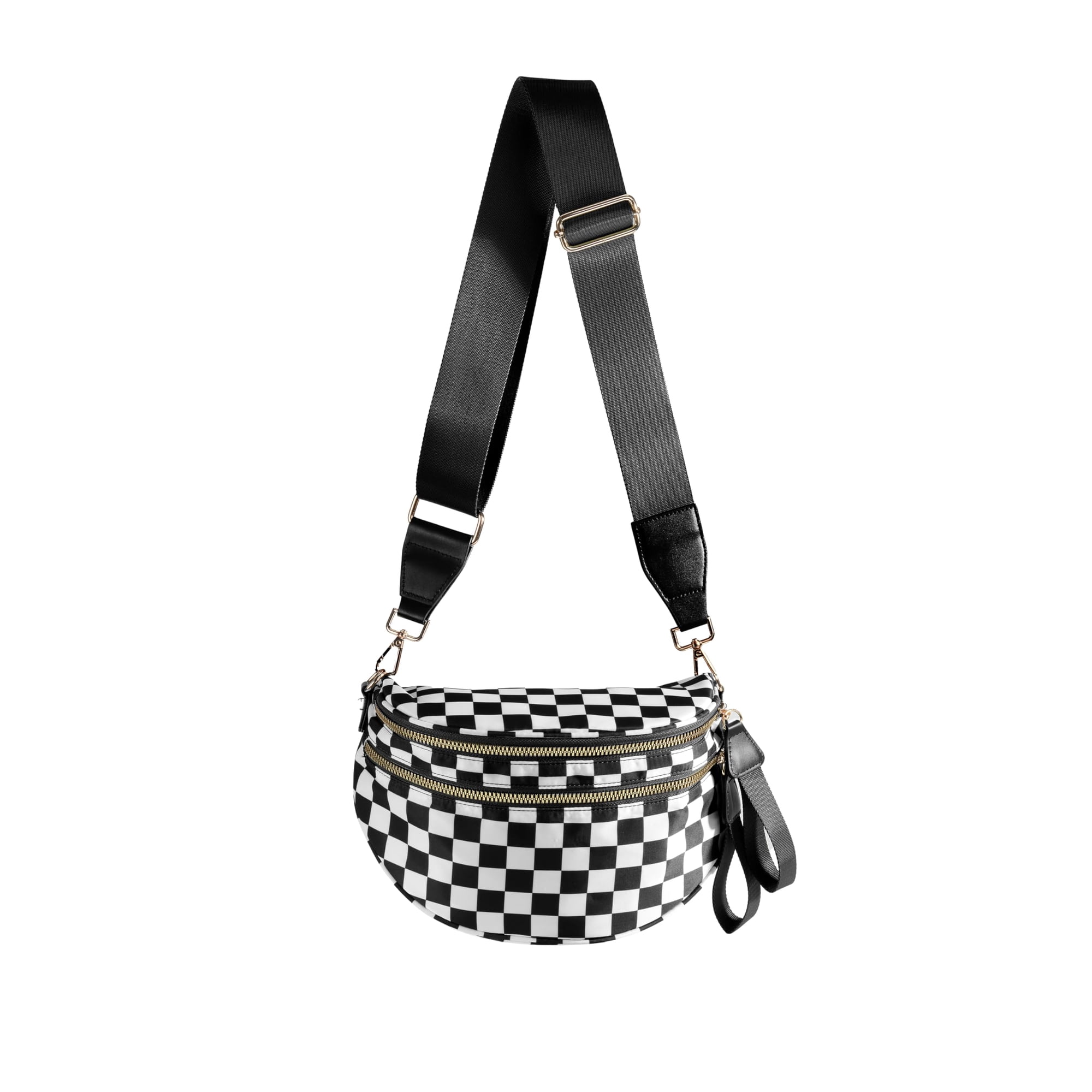 Bandolera Feiboon Spacious A Cuadros De Nylon Para Mujer