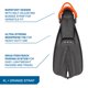 thumbnail image 4 of Aleta de Natación SCUBAPRO GO XL Negra/Naranja con Talón Abierto, 4 of 6