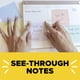 thumbnail image 3 of Post-it Notas Autoadhesivas Transparentes 7×7 cm Pastel – Pack de 2, 3 of 8