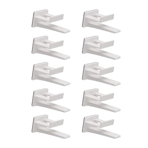 Magideal - 10 Ganchos Para Sombreros Para Pared, Colgadores Multifuncionales Para Sombreros, Perchero Para Gorras De Béisbol, Organizador Duradero Para Sombreros Blanco