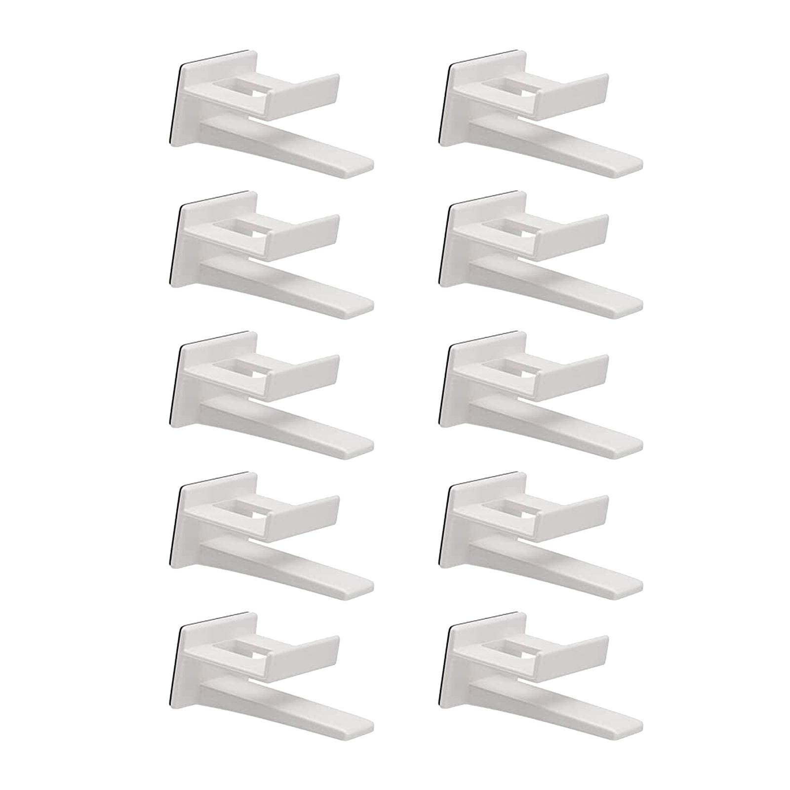 Magideal - 10 Ganchos Para Sombreros Para Pared, Colgadores Multifuncionales Para Sombreros, Perchero Para Gorras De Béisbol, Organizador Duradero Para Sombreros Blanco