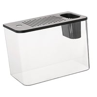 Ioensy - Tanque Para Reptiles, Terrario De Escritorio, Vista Clara, Hábitat De Tortuga, Hábitat Para Serpiente, Tapa Negra