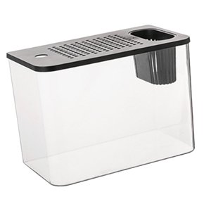 Ioensy - Tanque Para Reptiles, Terrario De Escritorio, Vista Clara, Hábitat De Tortuga, Hábitat Para Serpiente, Tapa Negra