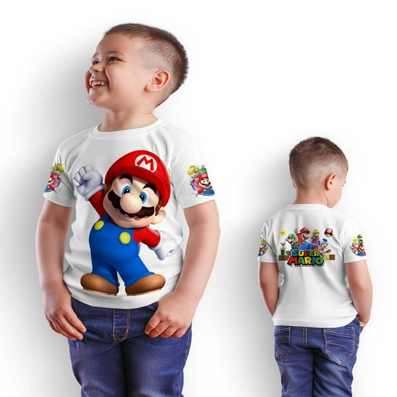 Polera Juvenil Super Mario Bros D1 - Talla 4