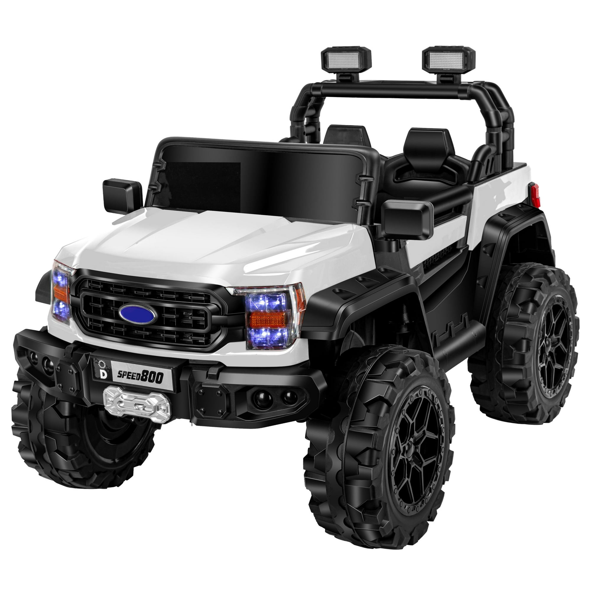 Abmtoys - Camioneta A Batería Xl Monster Truck 5 Motores Blanco