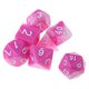 thumbnail image 2 of 7 Uds Dados Poliédricos Para Mazmorras Y Dragones Juegos De Mesa De Dados Rosa Blanco, 2 of 3