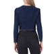 thumbnail image 3 of INSPIRE CHIC Chaqueta Vaquera Recortada para Mujer Abierta sin Cuello Bolero Casual XS Azul Oscuro, 3 of 6
