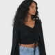 thumbnail image 3 of Blusa Mujer Manga Globo Negro Corona, 3 of 5