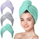 thumbnail image 1 of Toallas de microfibra para el cabello (paquete de 3), toallas de secado rápido, turbante superabsorbente, gorros para secar el cabello., 1 of 8