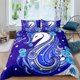 thumbnail image 1 of ed Colorful Unicorn Bedding SetDuvet Cover Comforter Bed Set Quilt Cover Pillowcase Boys Girls, 1 of 5
