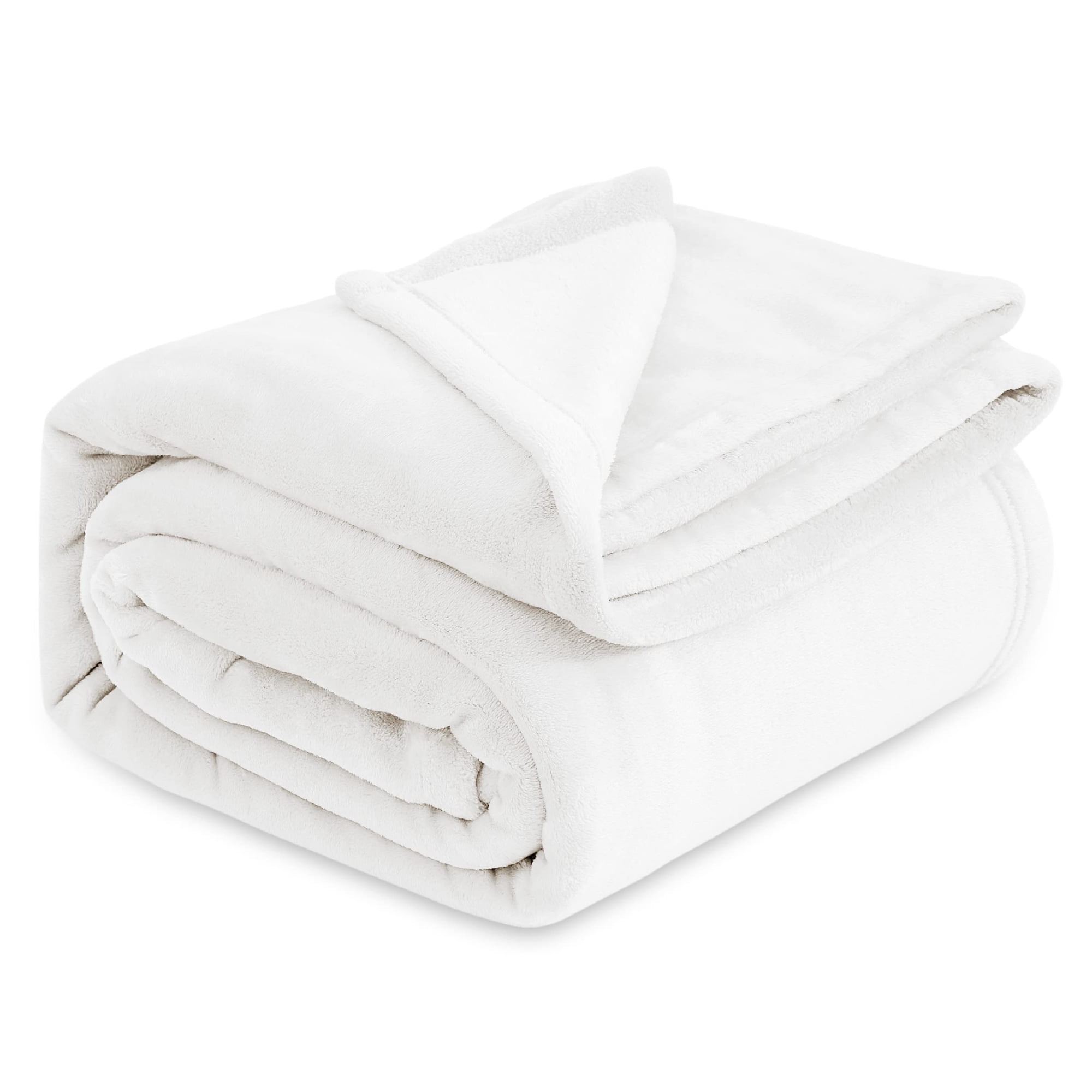 U By Bedsure - Manta De Cama, Forro Polar, Tamaño Queen, Blanca, Suave Y Ligera