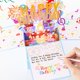 thumbnail image 5 of Tarjetas de cumpleaños desplegables Tnvee con luces soplables y música 3D, 5 of 7