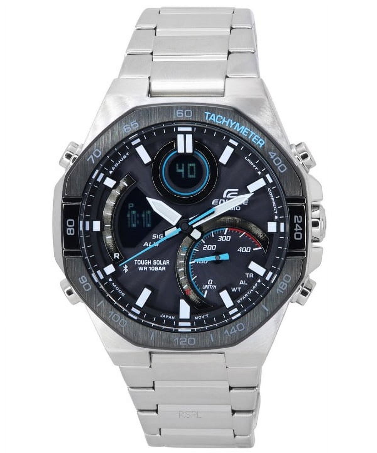 Reloj Casio Edifice Mobile Link Analog Digital Grey Dial Solar Ecb-950Db-1A 100M Men'S Watch