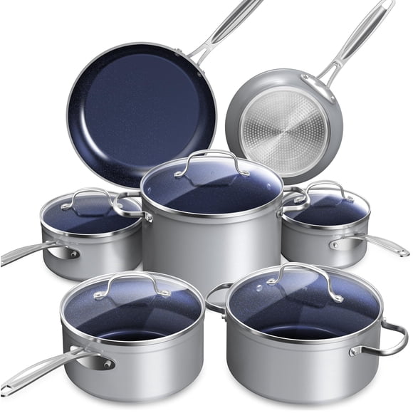 Set de utensilios de cocina Nuwave Healthy Duralon Blue Ceramic Antiadherente