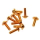 thumbnail image 1 of 10x Placa De Tornillos De Pernos De Aluminio Marco De La Cubierta Decorativa De Oro 20mmx6mm, 1 of 3