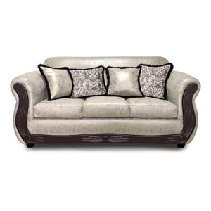 América Decora - Sofá Con Resorte Estructural 3 Personas San Luis Envejecido Grande Blanco