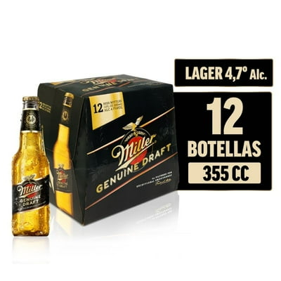 Cerveza Lager 4,7° Pack 12 Botella 355 Ml Miller