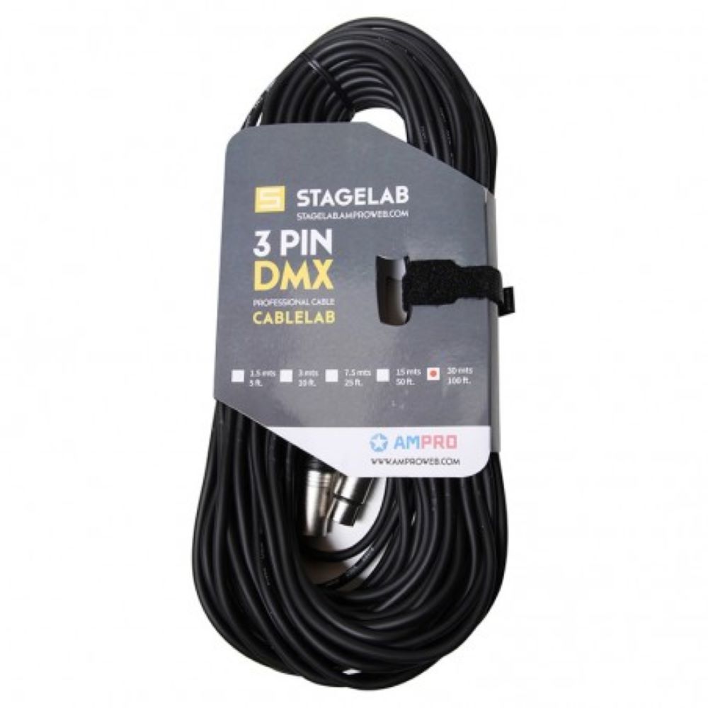 Cable Dmx De 30 Metros Stagelab 3Dmx 30