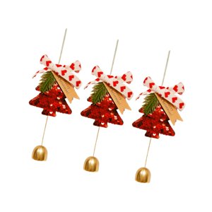 Bothyi - 3 Adornos Navideños Para Árbol De Navidad, Decoración Navideña Para Pared De Casa, Entrada, Color Rojo