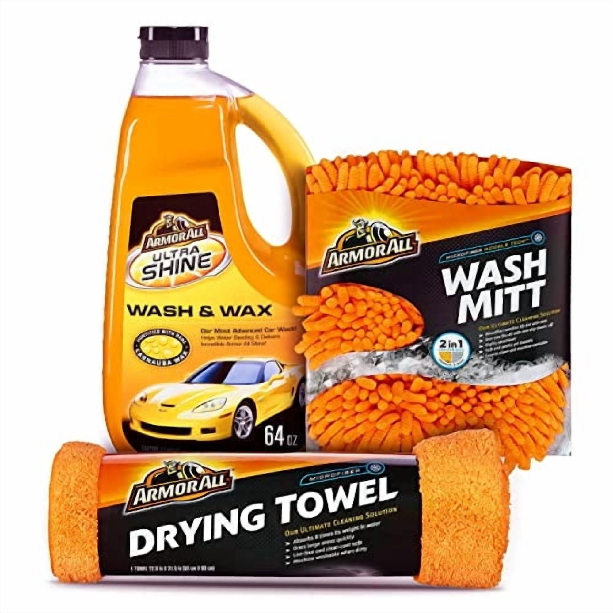 Kit De Lavado De Autos Armor All Ultra Shine Con Jabón, Guante Y Toalla