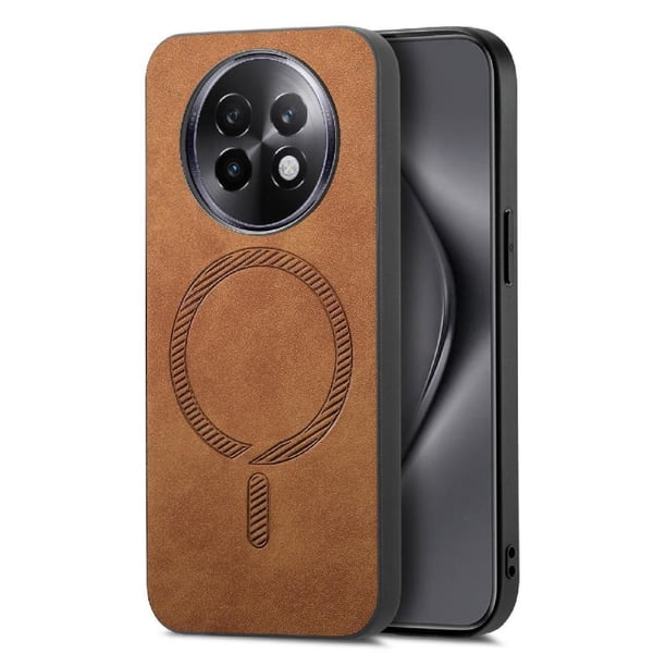 Magnetic Slim Case for Realme 13 Pro 5G with Camera Guard & Anti-Scratch Back Brown
