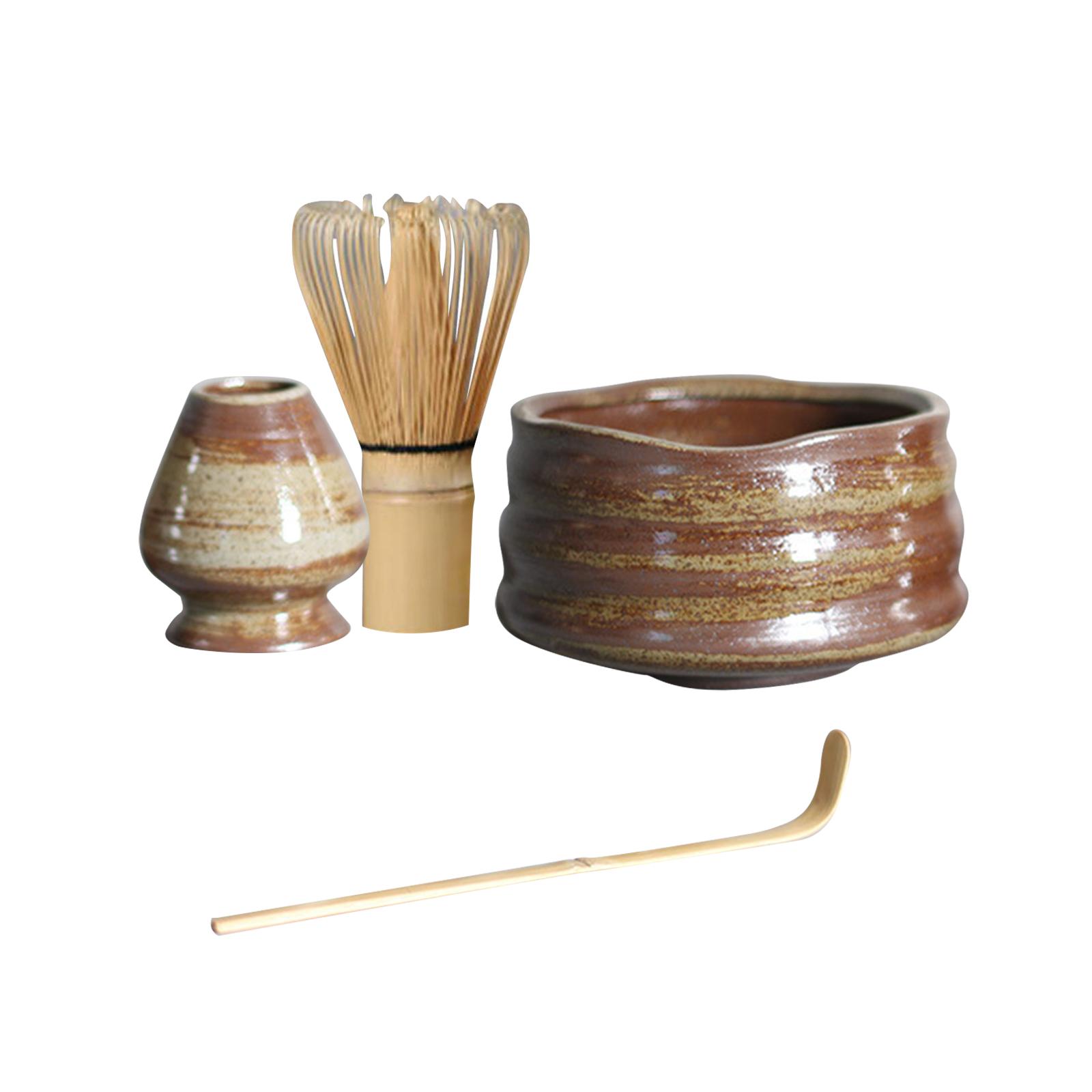 Bothyi - Juego De Matcha Hecho A Mano Ceremonia Tradicional Del Té Para El Restaurante Tea House Kithen Marrón Oscuro