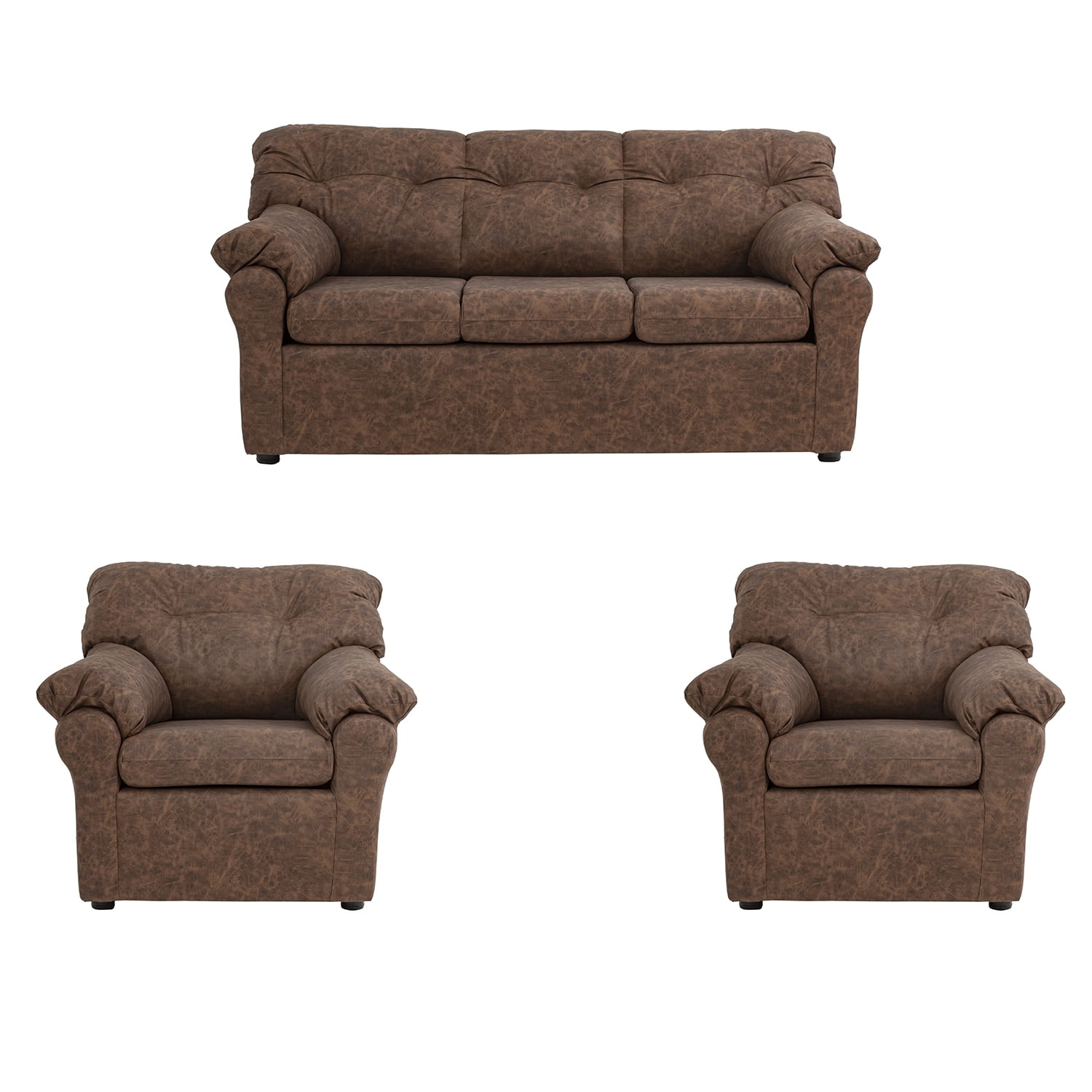 Muebles América - Living América 311 Cuero Auris Café