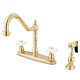 thumbnail image 1 of Grifo de cocina Kingston Brass Heritage de 8 pulgadas con instalación central, 1 of 3