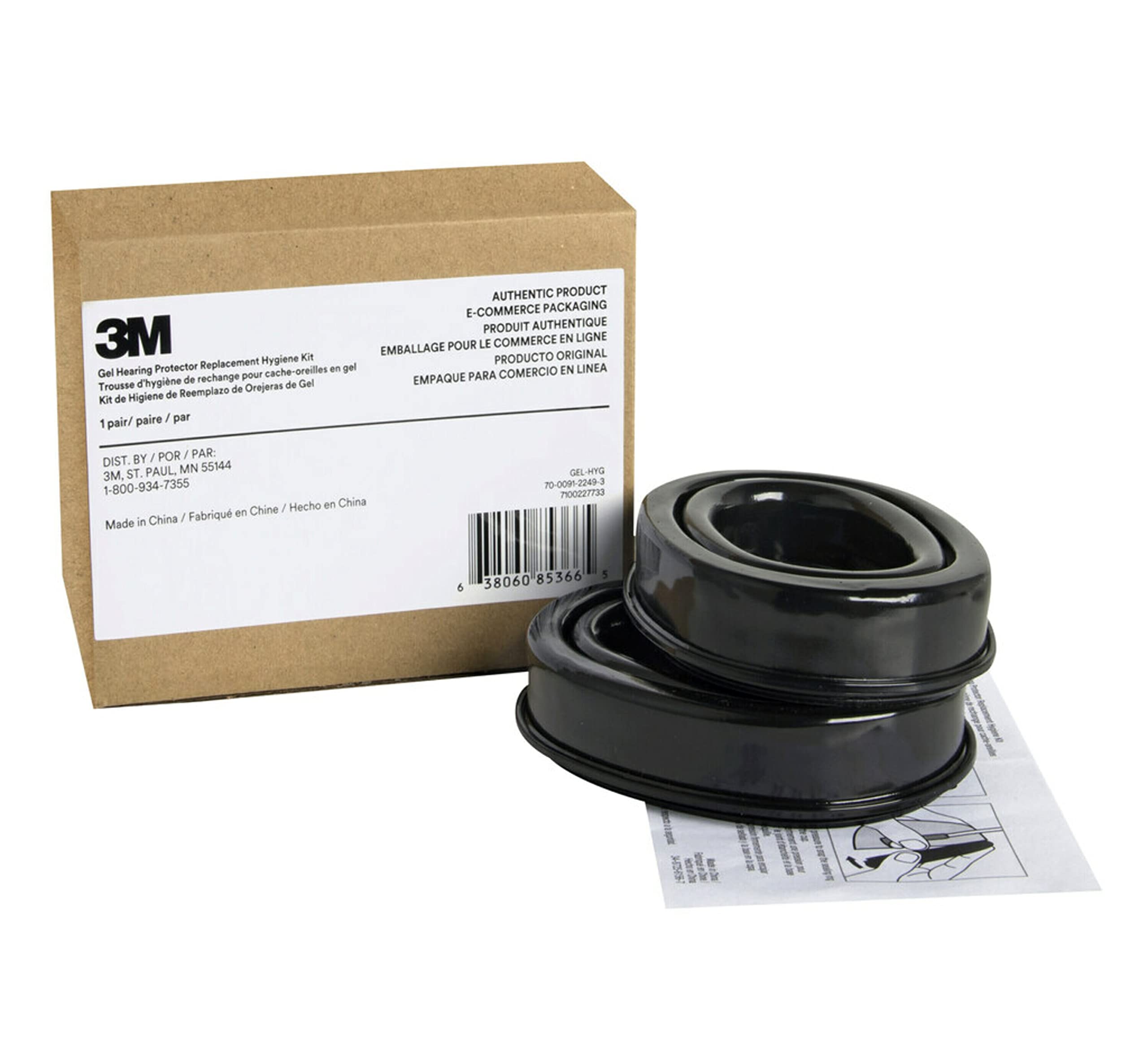 Protector Auditivo 3M Gel Repuesto Worktunes Peltor Negro