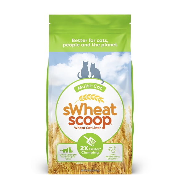 Cuchara para arena para gatos, trigo natural, multigato, bolsa de 1,3 kg