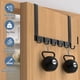 thumbnail image 2 of Gancho para puerta, perchero para dormitorio, baño y cocina, grosor de puerta de hasta 4,5 cm, 6 ganchos, aluminio, acabado envejecido., 2 of 7
